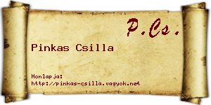 Pinkas Csilla névjegykártya